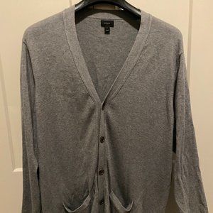 J. Crew Cotton-Cashmere Cardigan Gray Size L